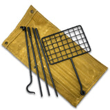 Lord & Field Swinging Bushcraft Grill Set w/ Waxed Canvas Carrying Case
